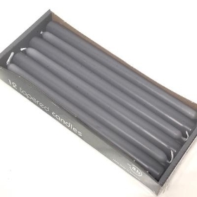 Anthracite Tapered Candle x 12